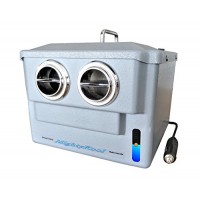 The 12-volt portable air conditioner K2 uses water to cool People or Pets in sleepers  campers  boats  tents etc. No 12-volt system in the World is capable of cooling Rooms or Vehicles. (5N) - B06XHQ7QK2